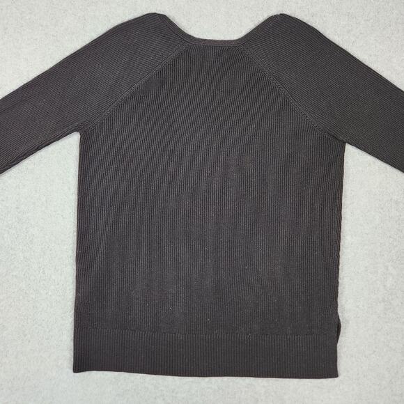 Athleta Sweater Womens Size Medium Merino Extra Fine Wool Blend Black - Picture 5 of 13